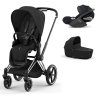 Cybex PRIAM4, 3-kombinácia, CHROM BLACK, sepia black + fusak ZDARMA