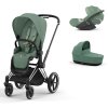 cybex priam set 3v1 CHROMBLACK leafgreen