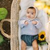 SOPHIE LA GIRAFE: DETSKÝ RAGLANOVÝ SVETRÍK, FARBA: BABY BLUE
