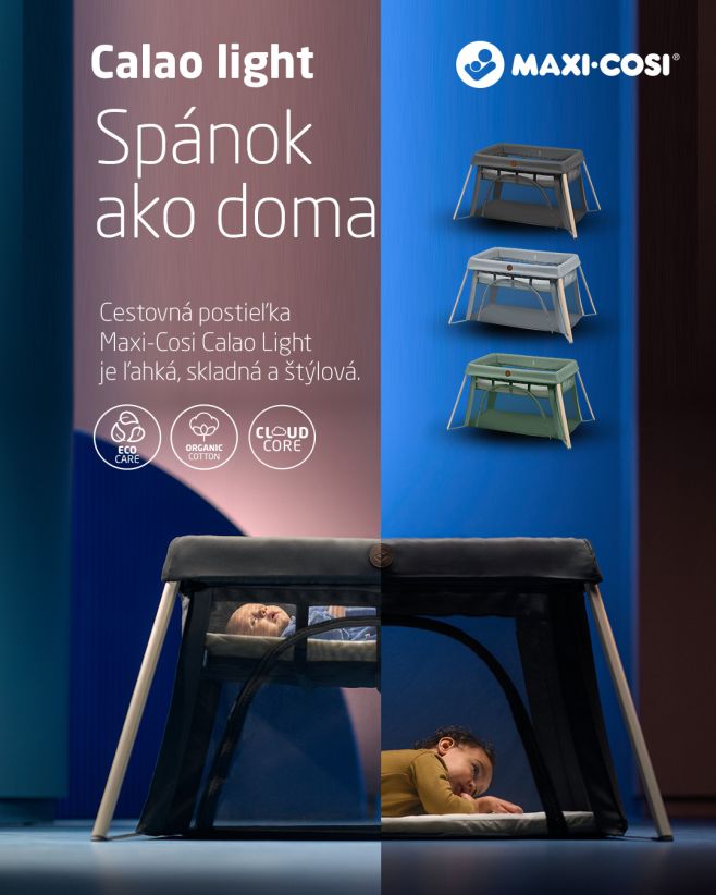 Len u nás za akciovú cenu 🔥 159,60€ 🔥 Maxi-Cosi Calao Light – štýlová a praktická cestovná postieľka, vďaka ktorej bude...