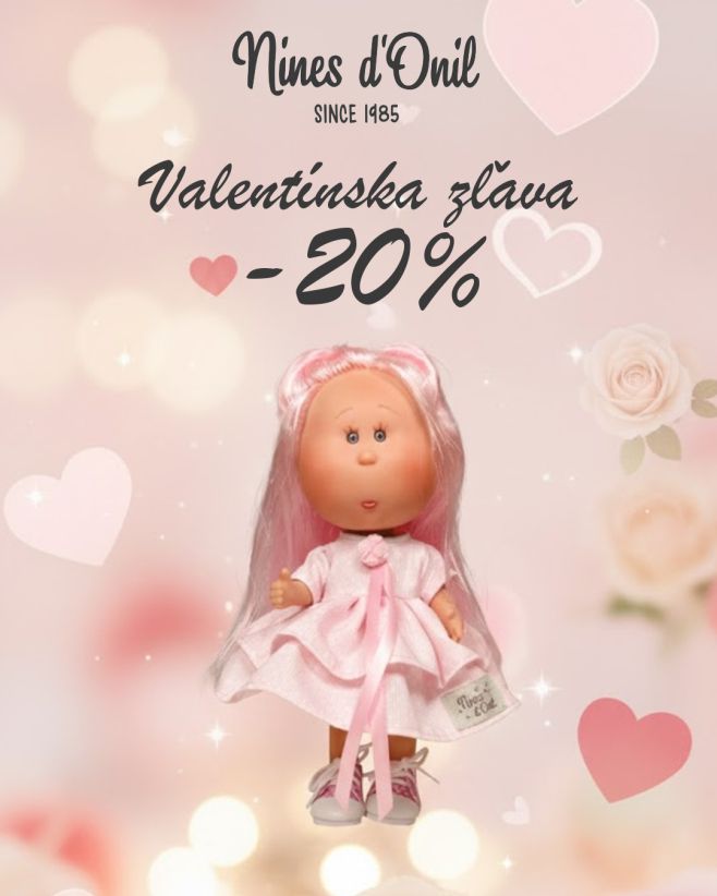 💞 Zamilujte sa do bábik Nines d’Onil! Na Valentína vám prinášame 💥 20% 💥 zľavu na všetky bábiky Nines d’Onil – ručne...