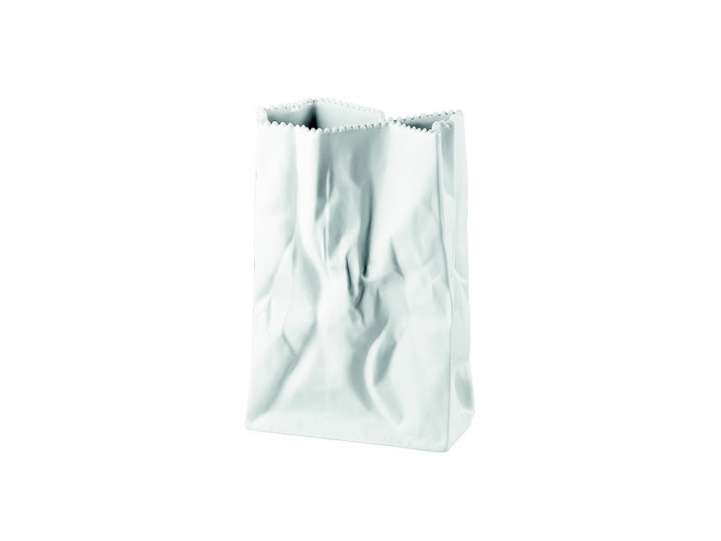 ROSENTHAL DO NOT LITTER - BAG VASE Váza bílá matná 18 cm - À la Maison