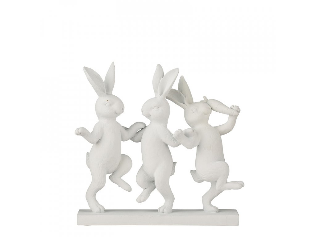 Tři tančící králíčci SEMINA výška 15,5 cm