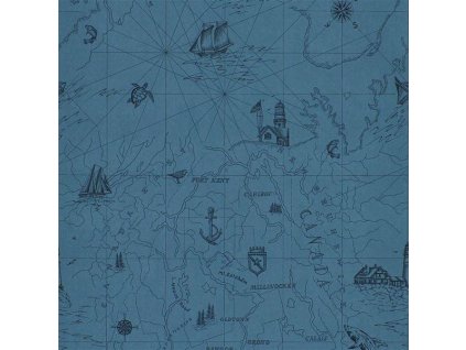 Tapeta SEARSPORT MAP - ATLANTIC, kolekce SIGNATURE ISLESBORO
