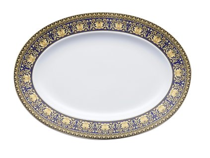 ROSENTHAL VERSACE MEDUSA BLUE Tác 40 cm