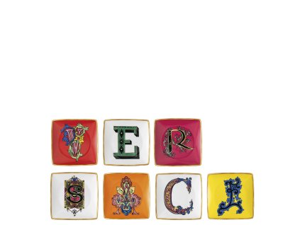 ROSENTHAL VERSACE HOLIDAY ALPHABET Set misek 7 ks