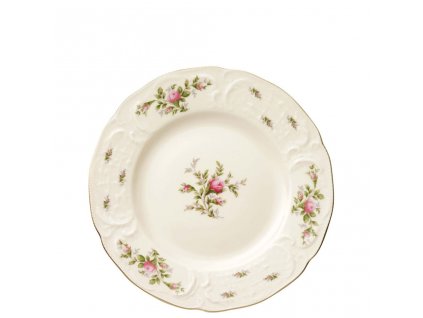 ROSENTHAL SANSSOUCI ELFENBEIN MOOSROSE NEU POLIERGOLD ROMANA Talíř 26 cm