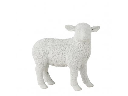 Dekorační ovečka SEMINA bílá, výška 11 cm