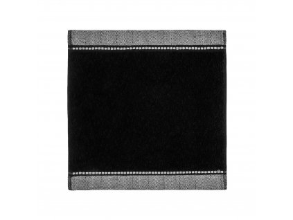 BROOKLYN ručník s bordurou 30x30 cm černý
