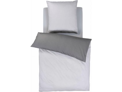 Sada ložního povlečení JOOP! MICRO PATTERN 2 x 80 x 80 cm a 200 x 220 cm, stříbrná