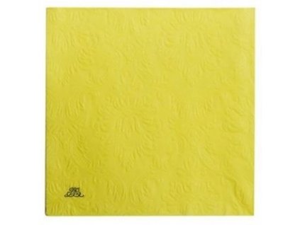 Papírové ubrousky UNI žluté, 33 x 33 cm