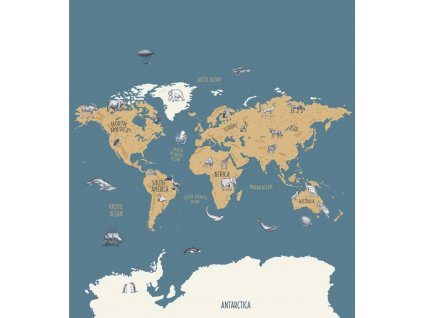 Tapeta WORLD MAP 2066 z kolekce PLAYTIME