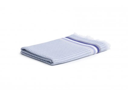 Vaflový ručník SUMMER PIQUÉE 50x100 cm bílo modrý