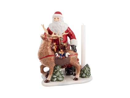 Vánoční svícen CHRISTMAS TOYS MEMORY Santa se sobem