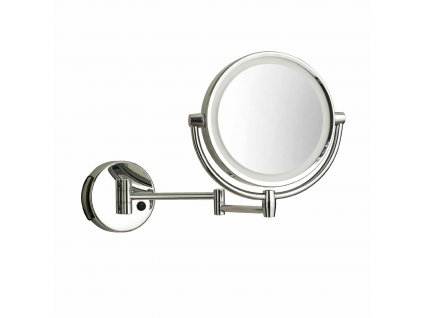 Nerezové koupelnové zvětšovací zrcátko s osvětlením nástěnné silver
