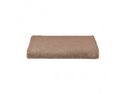 Malý bavlněný ručník PURE s úzkou bordurou 30 x 30 cm, hnědá