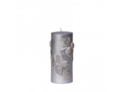 Dekorační svíčka ELEGIA stříbrná