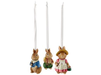 Velikonoční závěsná dekorace z kolekce SPRING FANTASY Zajíčci, 3 ks