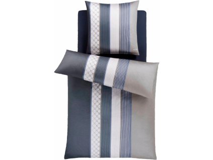 Povlak na peřinu JOOP! CORNFLOWER STRIPES 155 x 220 cm, šedý