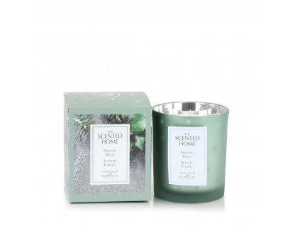 Vánoční vonná svíčka THE SCENTED HOME - FROSTED HOLLY (ojíněná cesmína), 225 g