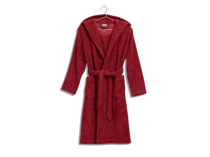 Dětský bavlněný froté župan MÖVE s kapucí ruby, vel. 152 cm