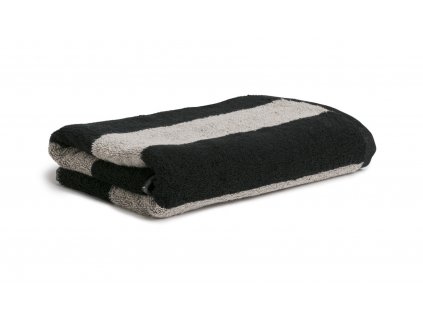 SUPERWUSCHEL plážová osuška s pruhy 80 x 150 cm black/cashmere