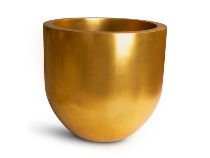 Obal na květináč PANDORA - nízký zlatý, 50 cm