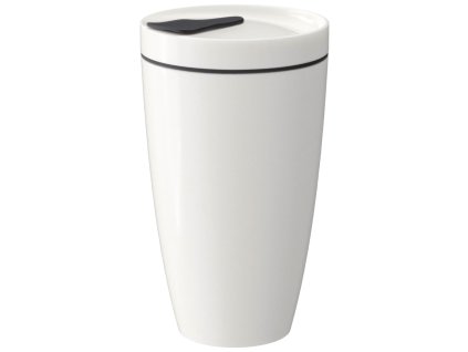 Porcelánový termohrnek TO GO větší, bílý 0,35 l