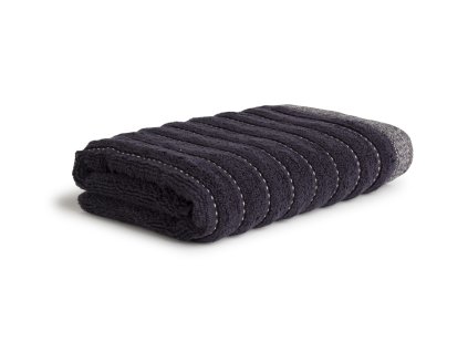 NEW HERITAGE osuška WAVES AND STITCHES 67 x 140 cm dark grey
