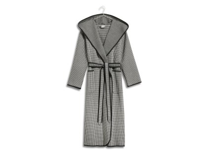 NEW HERITAGE Vaflový župan s kapucí XXL black/nature