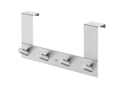 Dveřní lišta s háčky EXIT, 34-41 mm, kartáčovaná nerez