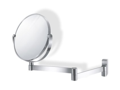 Nástěnné kosmetické zrcátko LINEA, zvětšení 3:1, kartáčovaná nerez