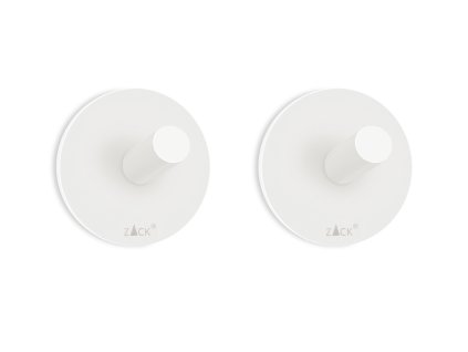 Samolepicí háček na ručníky PECO, set 2 ks, kulatý, bílý