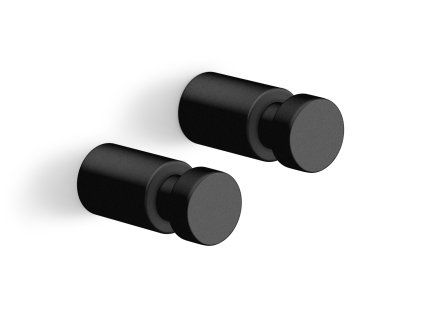 Háček na ručníky AIVO, set 2 ks, 1,9 cm, černý