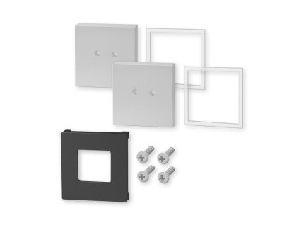 Nástěnný držák k nalepení výrobku na zeď CARVO, set 2 ks, kartáčovaná nerez