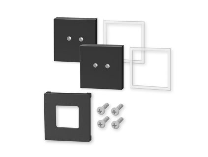 Nástěnný držák k nalepení výrobku na zeď CARVO, set 2 ks, černý