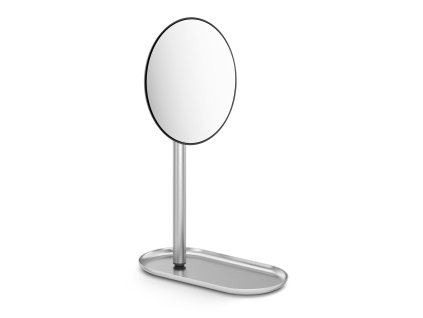 Kosmetické zrcátko s podstavcem OLOMO, kartáčovaná nerez