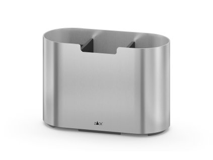 Organizér na zubní kartáčky OLOMO, kartáčovaná nerez