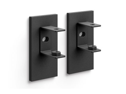 Nástěnný držák pro nalepení výrobku na stěnu LINEA, set 2 ks, černý