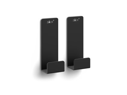 Velký háček na ručníky POTES, set 2 ks, černý