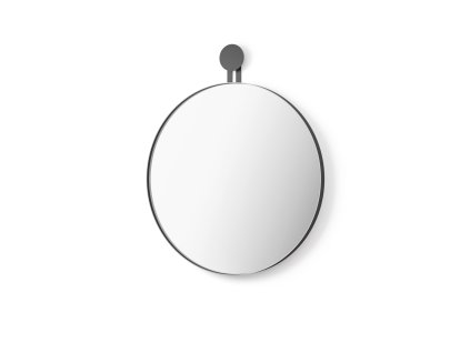 Nástěnné zrcadlo MORMA, kulaté, černé