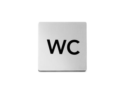 Samolepicí piktogram "WC" INDICI, kartáčovaná nerez