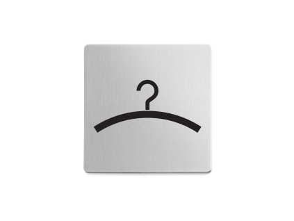 Samolepicí piktogram "Šatna" INDICI, kartáčovaná nerez