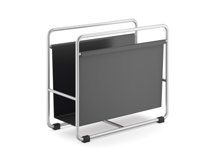 Stojan na časopisy MECOR, kartáčovaná nerez