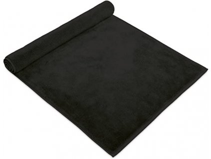 Koupelnová předložka s bambusem 60 x 60 cm black +
