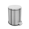 Pedálový odpadkový koš VASCA, 3 l, kartáčovaná nerez