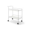 Servírovací vozík MECOR, kartáčovaná nerez