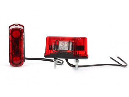 Osvětlení SPZ (registrační značky) LED WAS W53/245 (12-24V), červené