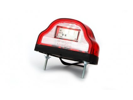 Osvětlení SPZ (registrační značky) LED WAS W72/409 (12-24V), červené oblé