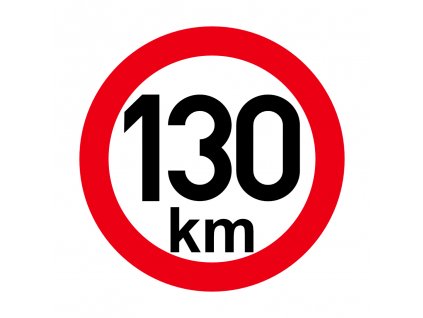 Omezení rychlosti 130 km retroreflexní pr. 150 mm (na přívěsy)